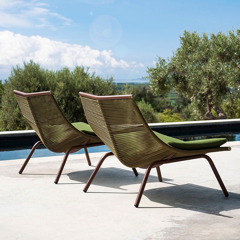 Contemporary Outdoor Rattan Rocking Chair Single Rocking Chair