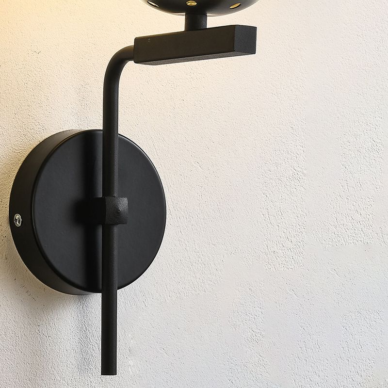 Lámpara de exploración simple junto a la cama 1 iluminación de pared de la esfera del vidrio de la bombilla