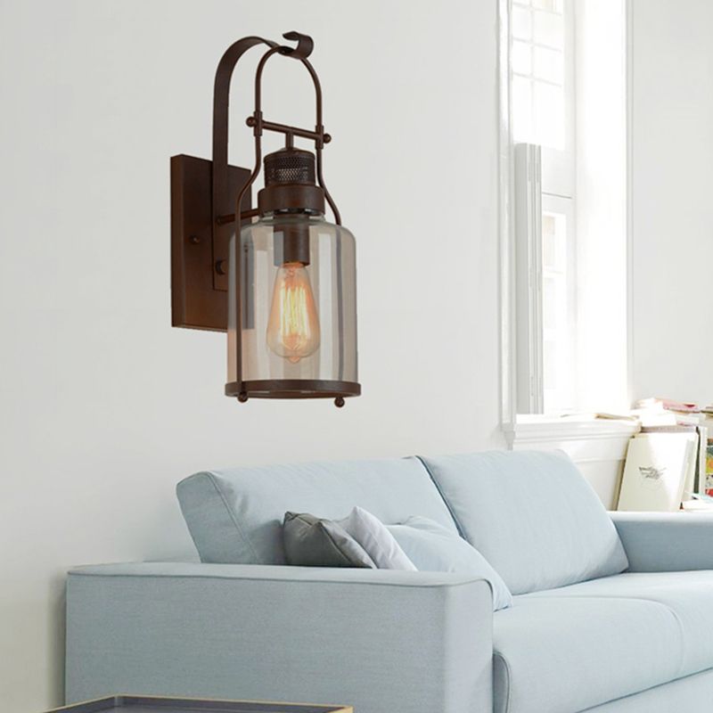 Industrielle Vintage Ein Wandleuchte Schmiedeeisenwandlicht für Innenräume