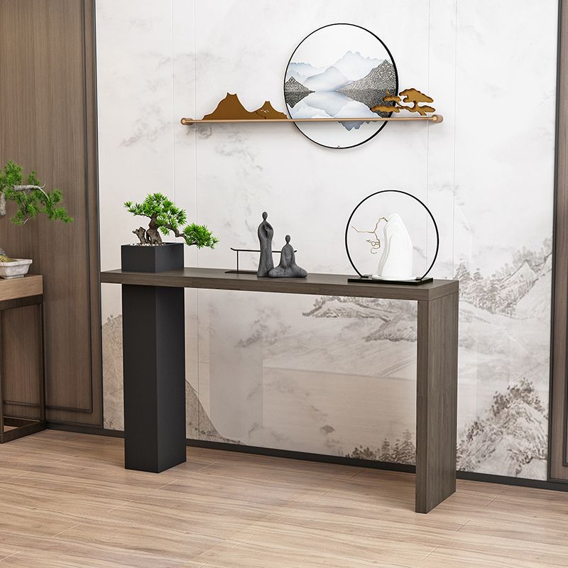 Solid Wood Rectangle Console Table 33.46-inch Tall Accent Table for Hall