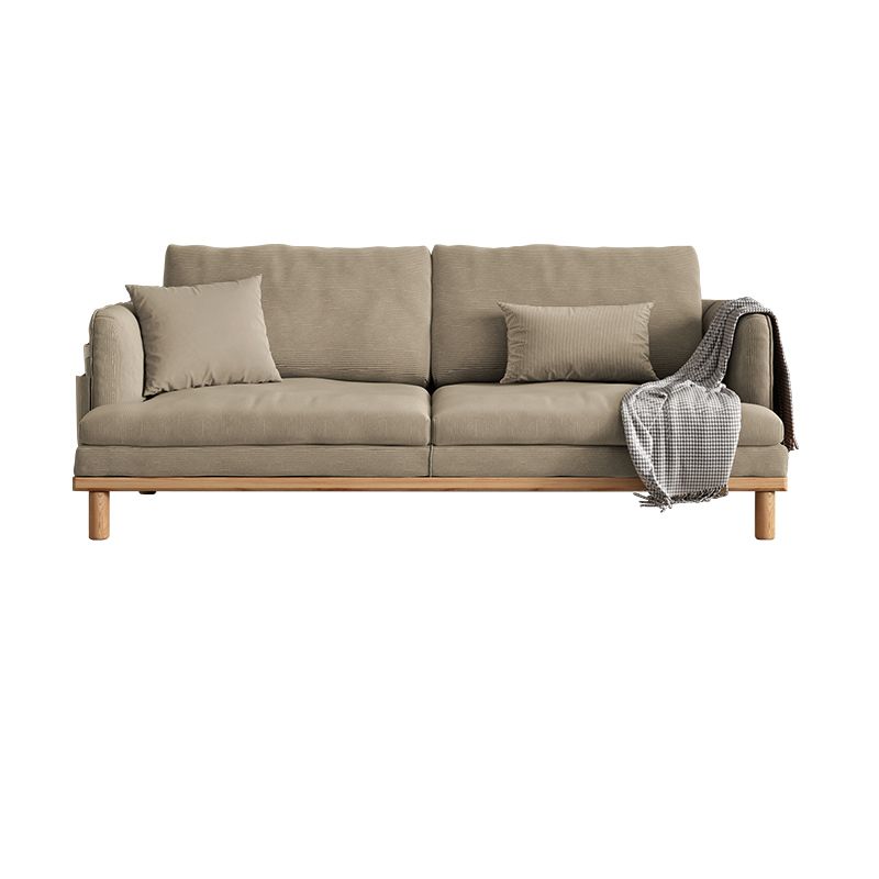 Velvet Sofa 35 "W Recessed Arm Sofa with Storage for Living Room