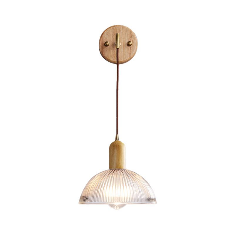 Modern Wooden Wall Mount Light 1-Light Wall Light for Living Room