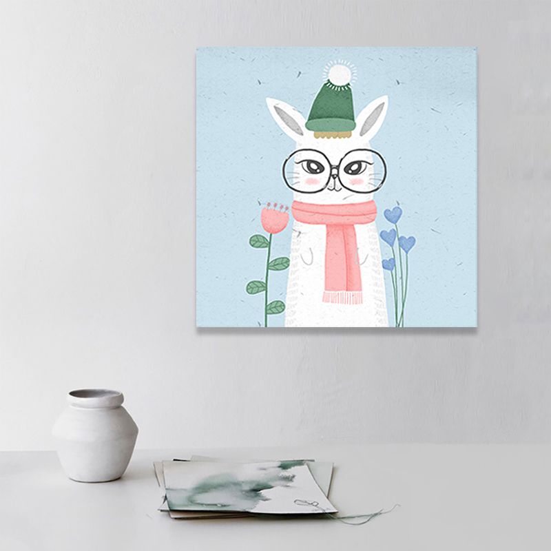 Cute Bear Wall Art Print for Childrens Bedroom, Pastel Color, Multiple Size Options
