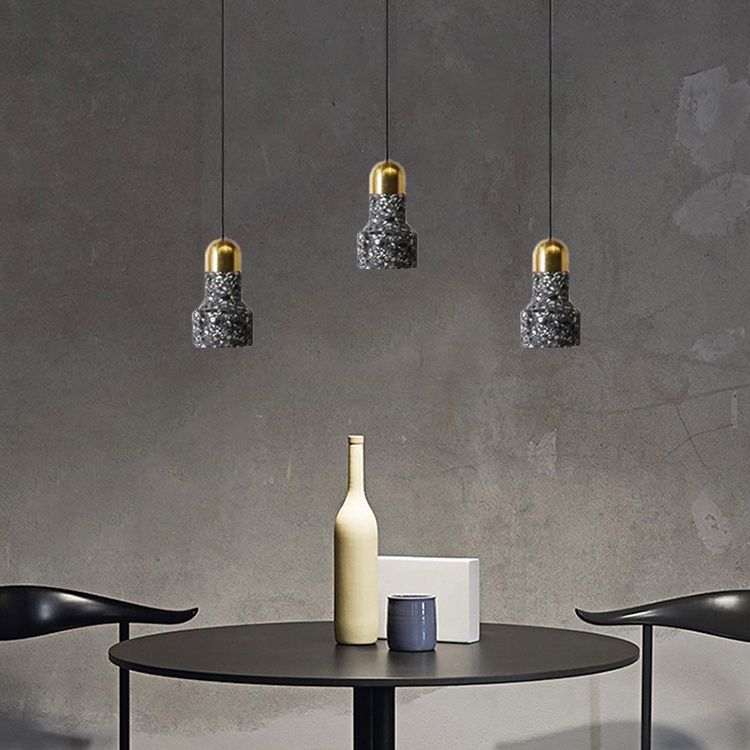 Luci a soffitto a sospensione moderna cilindri pietra 1 ciondolo leggero lampada