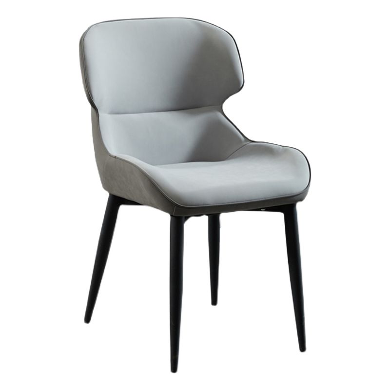 Nordic Style Metal Armless Dining Chairs Wingback Side Chair for Home Use