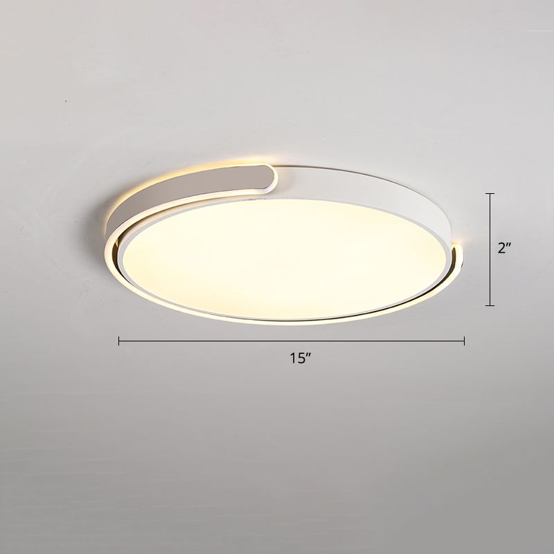 Nordic Ceiling Flush Light Round Flush Mount LED Light with Acrylic Shade for Bedroom