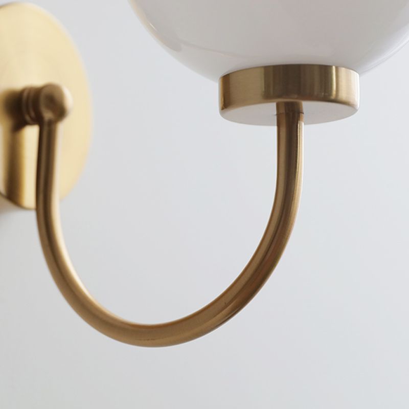Éclair de paroi de la teinte en verre Style moderne 1 luminaire mural d'éclairage en laiton