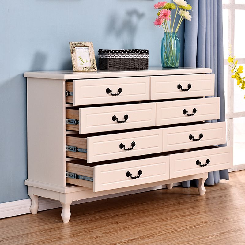 American Traditional Home Chest Solid Wood Storage Chest with Drawers