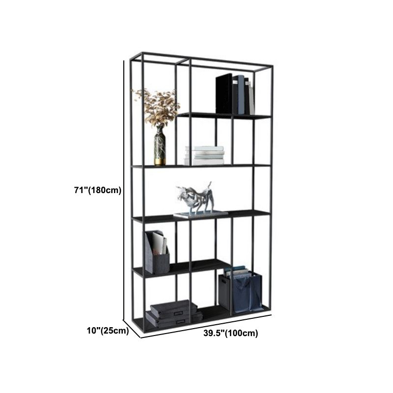 Metal Open Book Shelf Contemporary Home Shelf Bookcase with Shelves