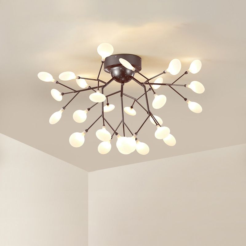 Modern Style Branch Flush Mount Metal Ceiling Light for Bedroom