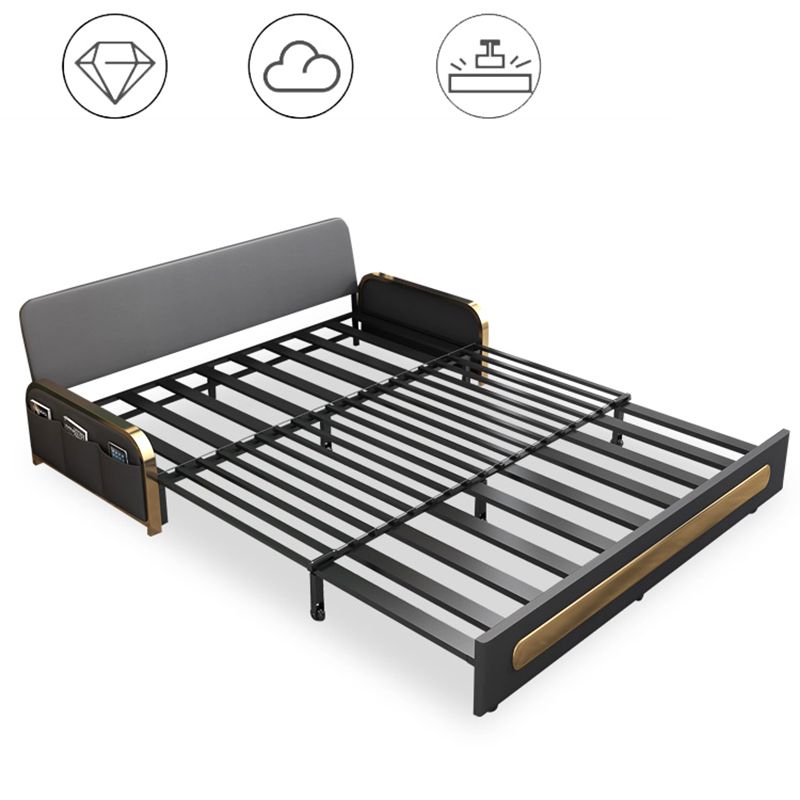 33" Wide Glam Futon Sofa Bed White Futon Sleeper Sofa with Storage