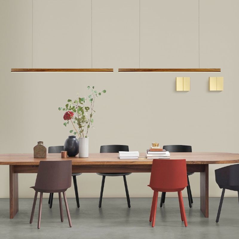 1 Light Linear Island Lighting Fixtures Contemporary Wood Island Light Fixtures