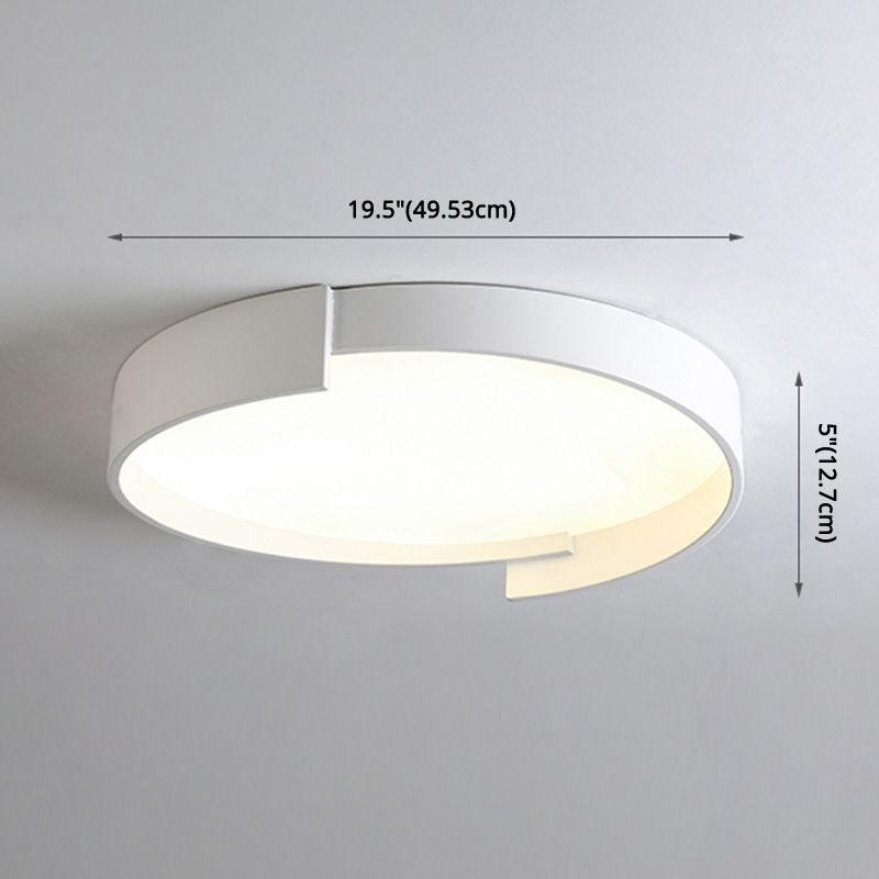 Macaroon Style LED Flush Mount Ceiling Light Northern Europe Simplicity Bedroom Lamp with Frosted Acrylic Lampshade