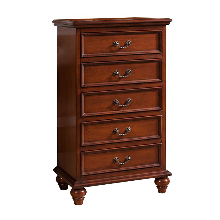 Bedroom Traditional Wooden Storage Chest Vertical Chest with Drawers