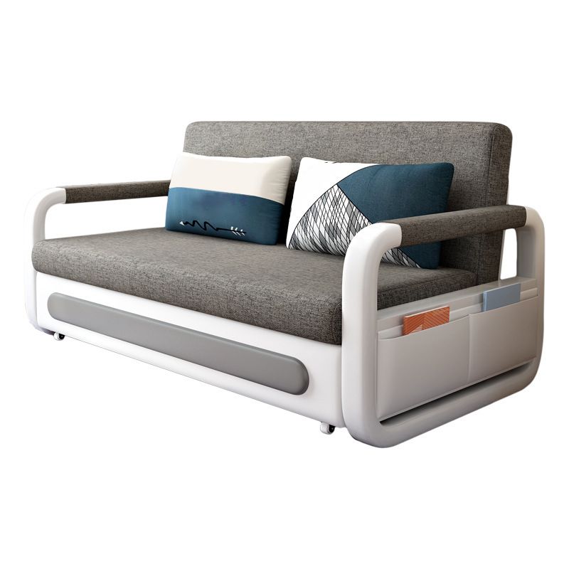 33.46" H Contemporary Cotton Blend Square Arm Sofa Bed for Living Room