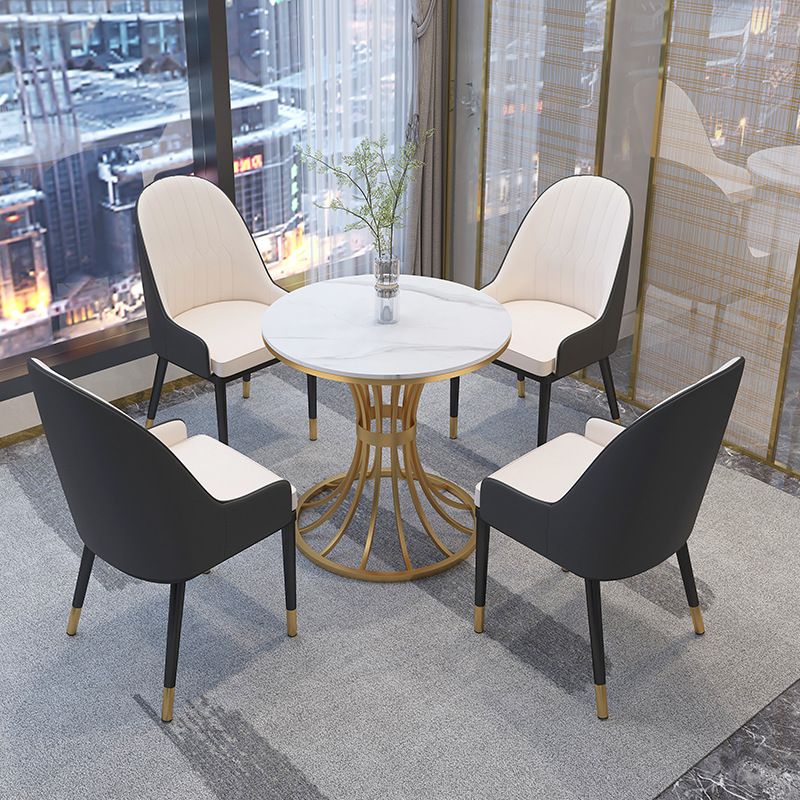 Glam 1/2/3/4/5 Pieces Dining Set Sintered Stone Dining Table Set for Dining Areas