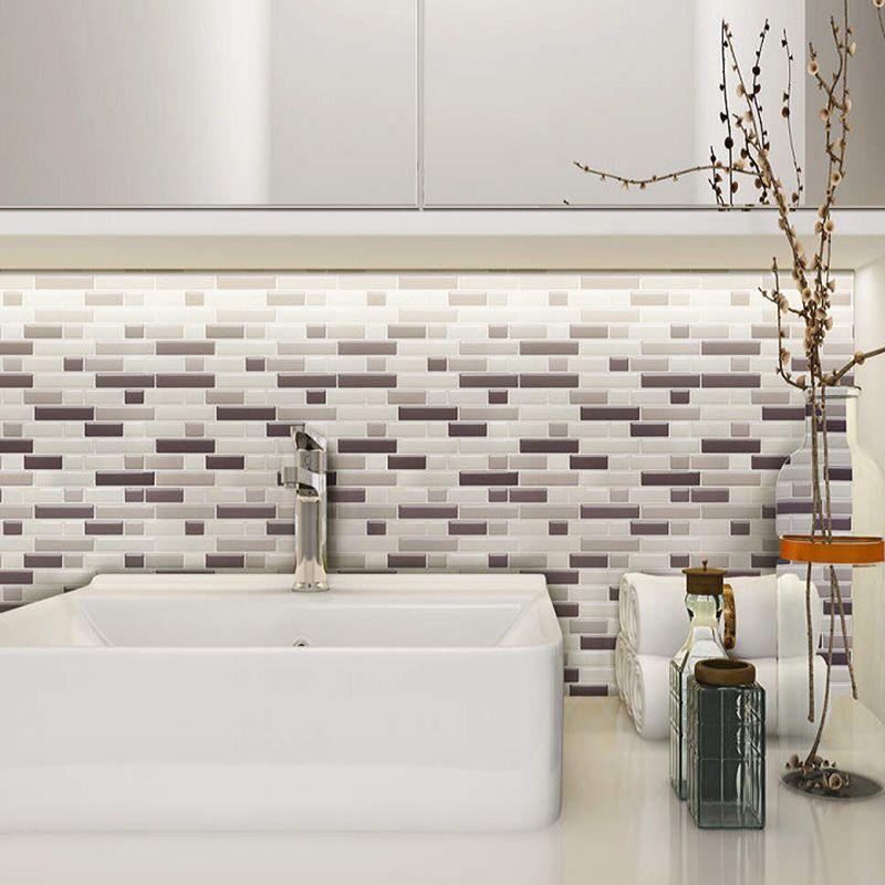 Peel and Stick Brickwork Wallpapers 11' x 9.4" Rustic Wall Decor for Kitchen, Grey