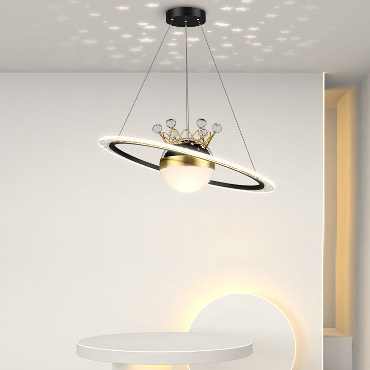 Ring Shade Metal Kroonluchter Lichten Modern 2- Lichte kroonluchter verlichtingsarmaturen