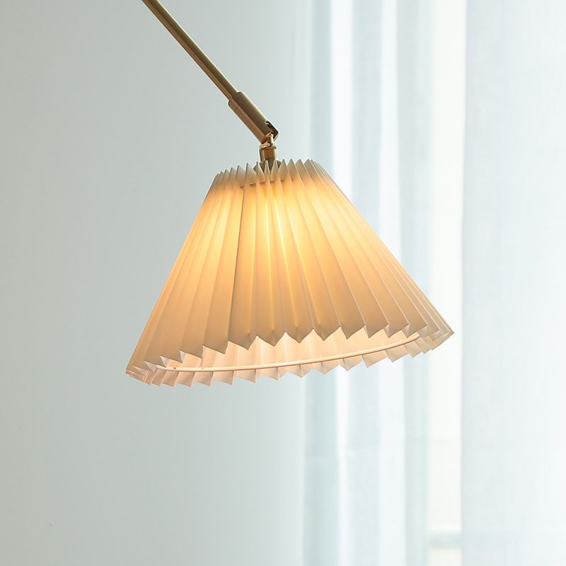 Modern Style Flared Wall Mounted Lamps Wood 1 Light Wall Sconces in White