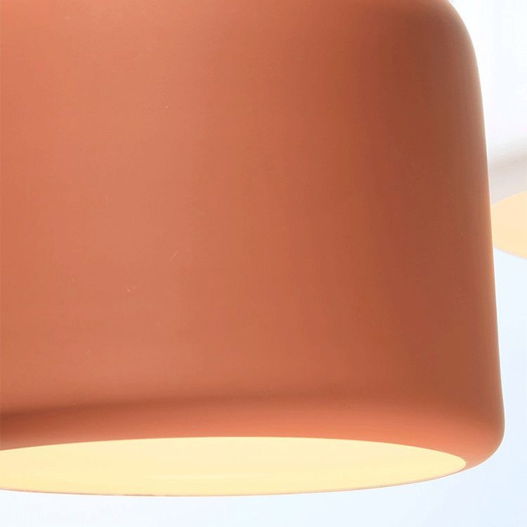 Macaroon Style Metal Pendant Light Creative Kettle Shaped Simplicity Lighting Fixture