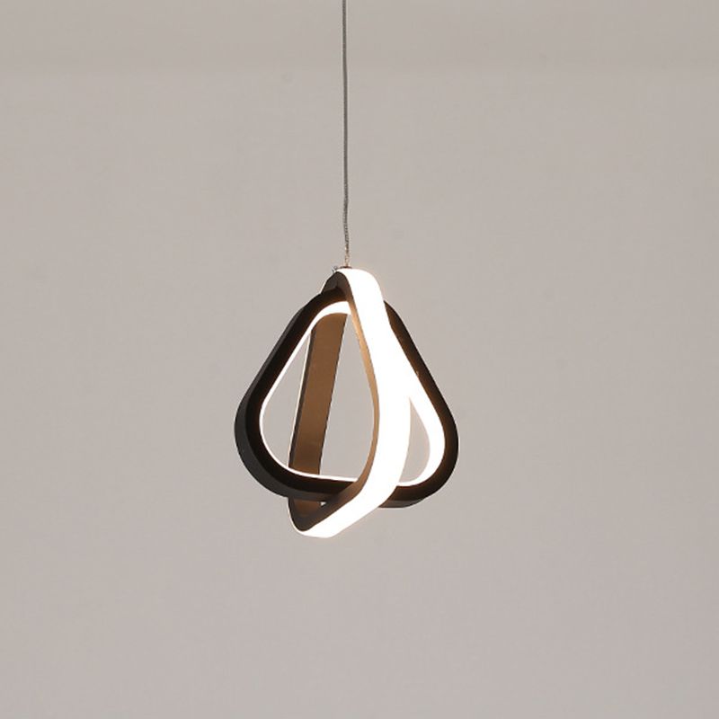 Geometrical Shape LED Pendant Lamp Modern Minimalist Metal Hanging Lamp for Living Room