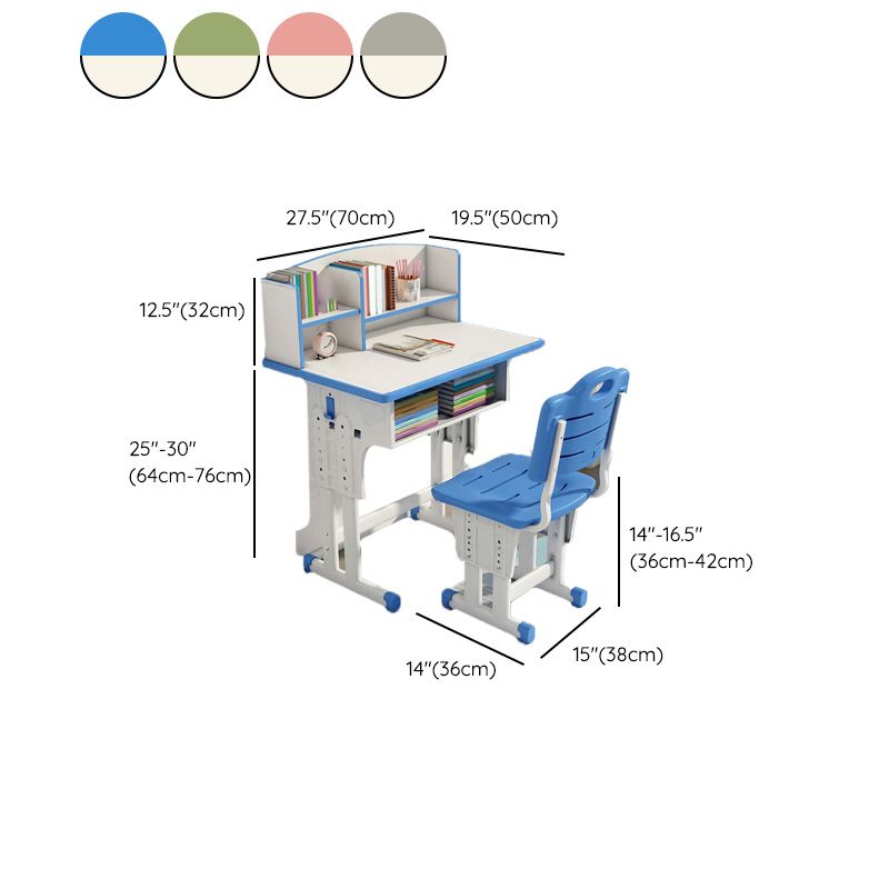 Adjustable Home Kids Desk Writing Desk Kids Desk and Chair with Hutch