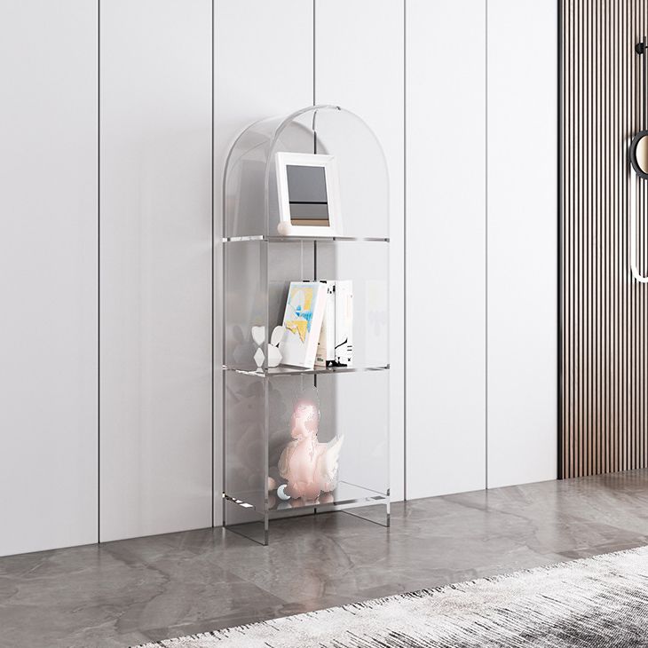 Glam Acrylic Bookshelf Standard Shelf Bookcase for Study Room 9.8" W