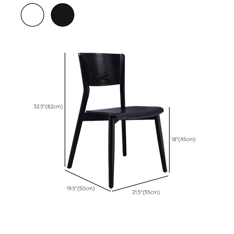 Modern Side Chair Solid Wood Open Back Dining Chair for Home