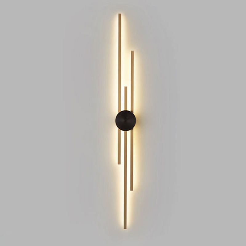 Multi Lights Linear Wall Lighting Fixtures Modern Style Metal Wall Mounted Lights