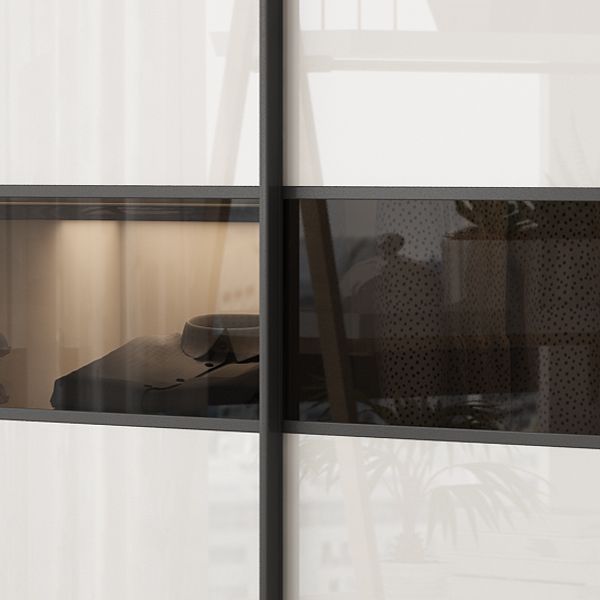 White Colour Wooden Wardrobe Cloth Rod Included Wardrobe Closet with Shelves