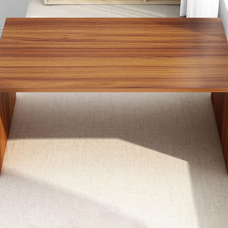 Modern 12.5"Tall Sled Rectangular Wooden Table Top Coffee Table