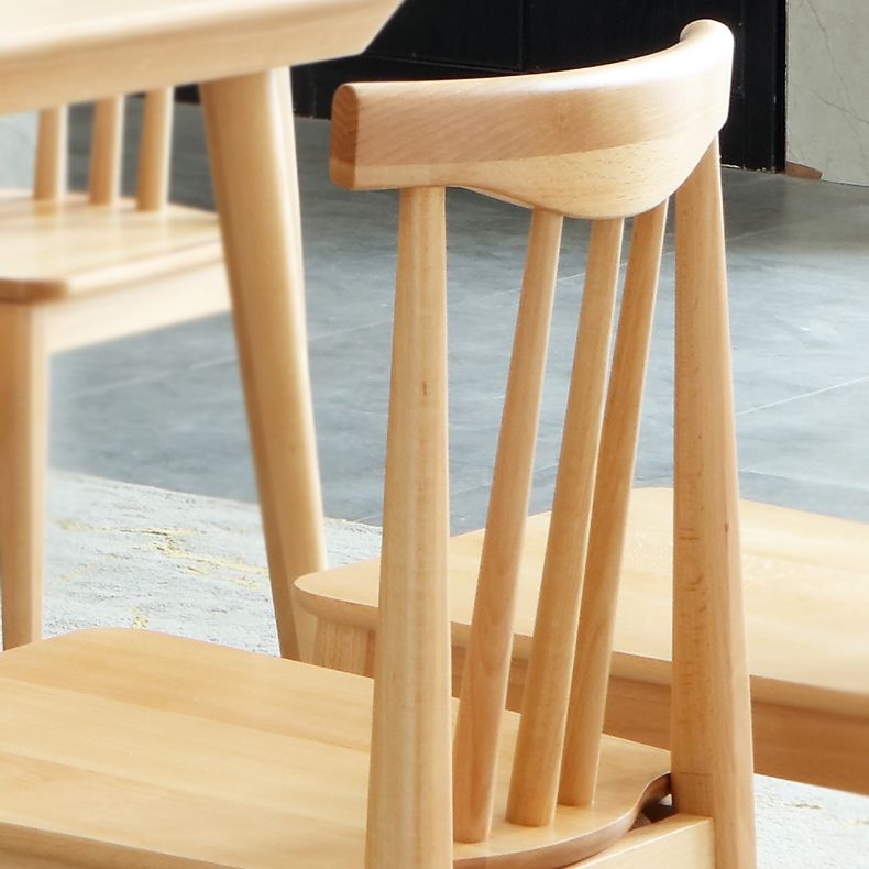 Modern Rectangle Dining Set 1/2/5/7 Pieces Solid Wood Dining Table with Chairs