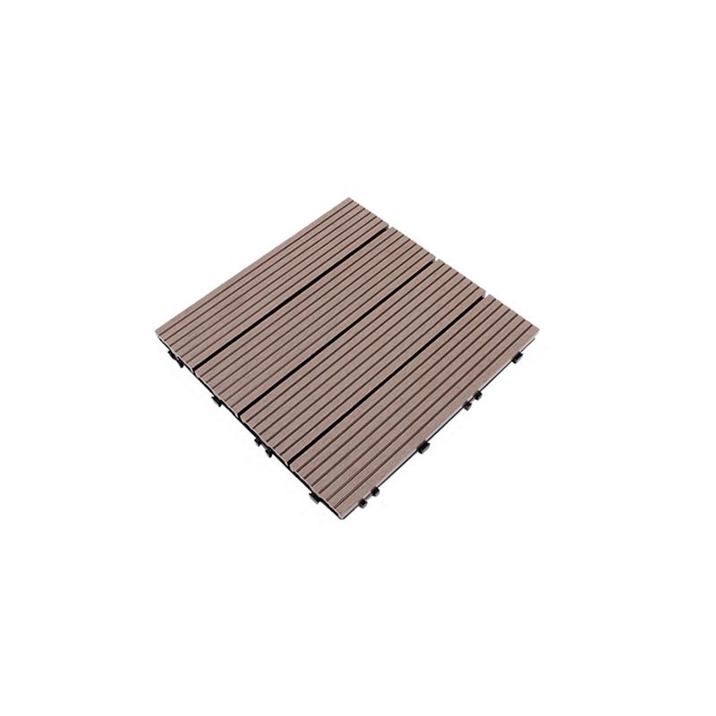 12" X 12" 4-Slat Square Deck/Patio Flooring Tiles Snapping Installation Floor Board Tiles