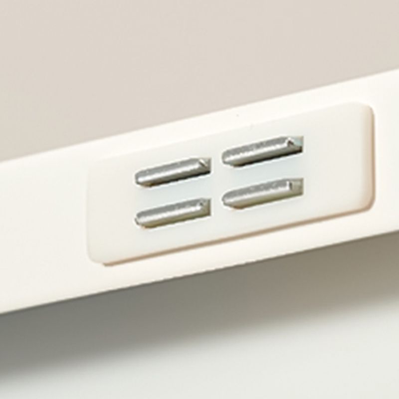 Modern Style Metal Bookshelf White Closed Back Bookcase for Home Office