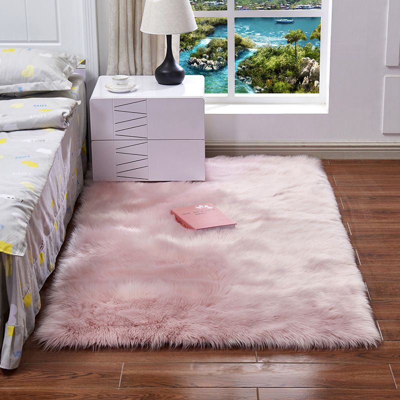 Tappeto a più colorato alla moda in finto lana in finto moquette in lavatrice in lavatrice per animali domestici tappeto non slip per camera da letto per camera da letto