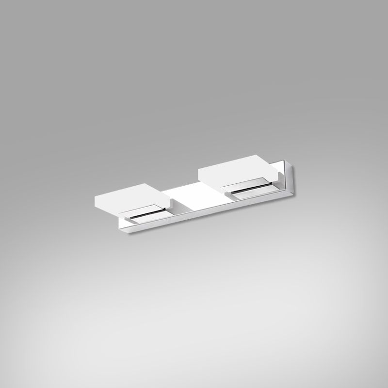 Iluminación de tocador cuadrado estilo moderno de metal múltiples luces de polvo de tocador
