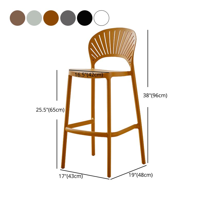 Scandinavian Home Stackable Stool Matte Finish Plastic Barstool