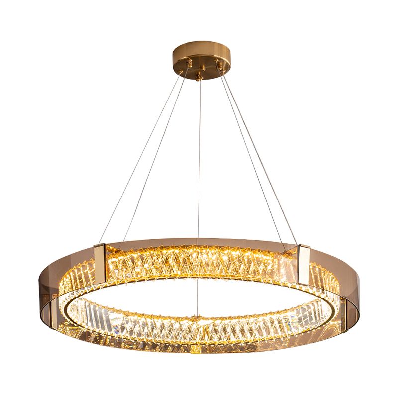 Luce a ciondolo a LED a LED CRYSTALE in lampadario moderno in acciaio inossidabile in stile lusso per camera da letto