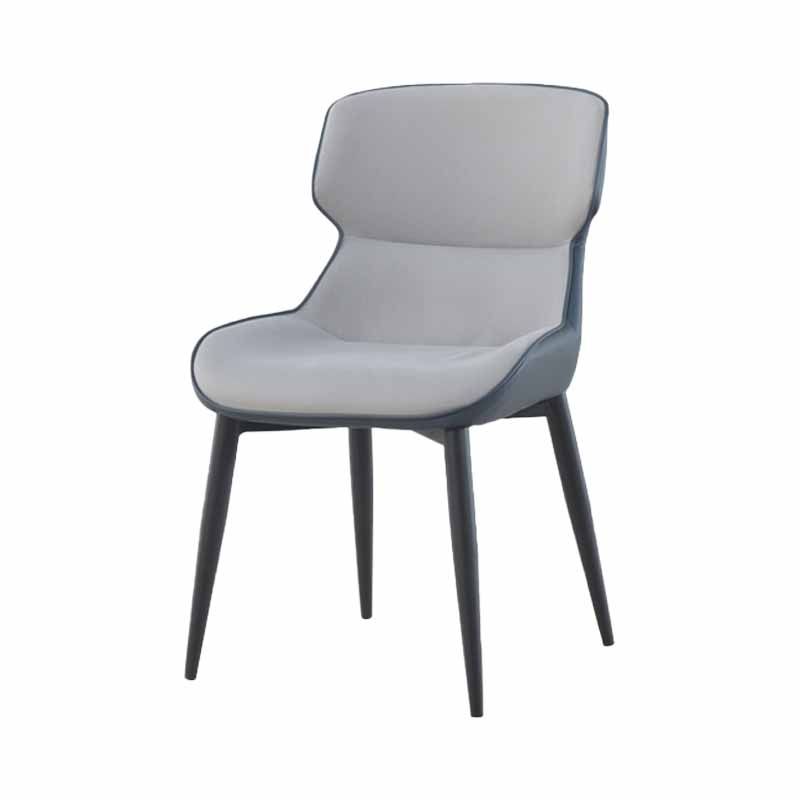 Silla de comedor de metal industrial Sillón de comedor de cuero sintético para uso en restaurantes