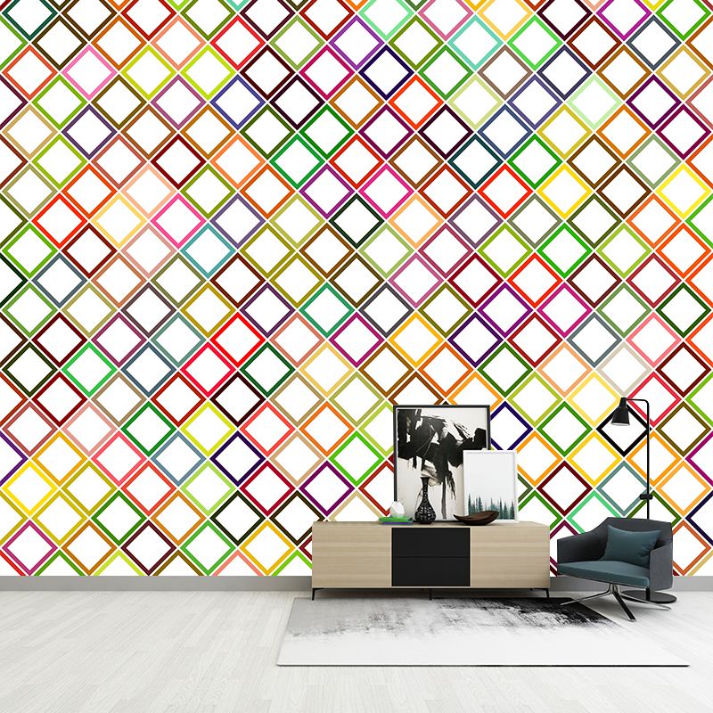 Sleeping Room Home Decoration Wall Mural Square Geometry Customized Wall Art