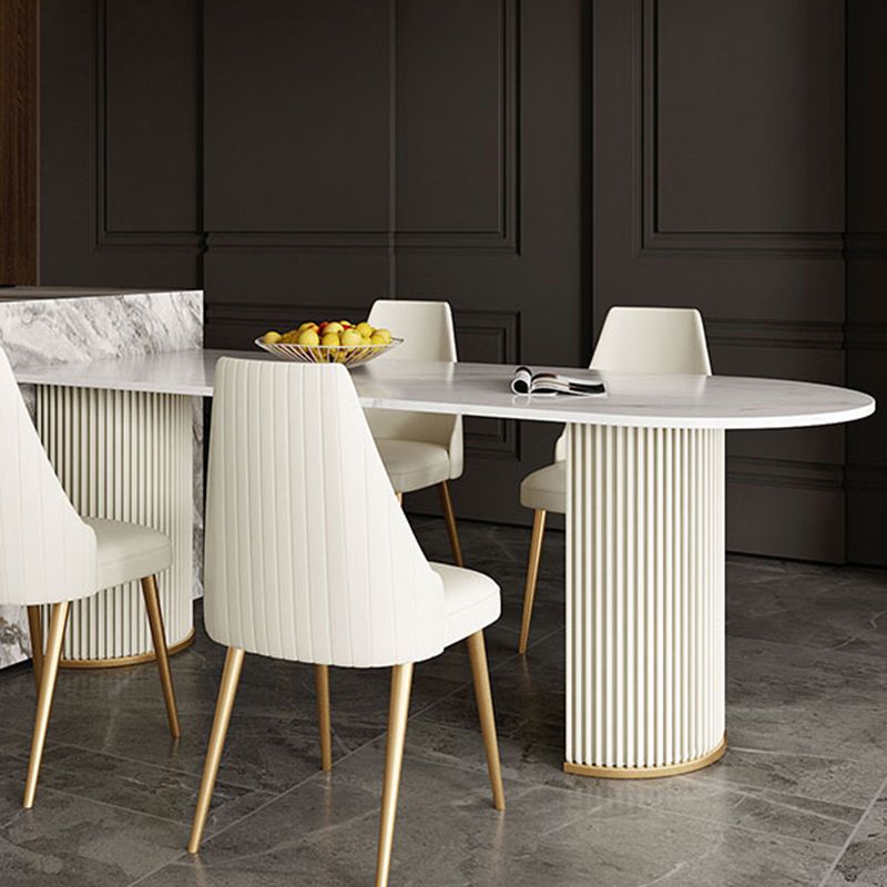 Metaal eigentijdse gratis vorm eettafel gesinterde stenen tafel voor eetkamer en keuken