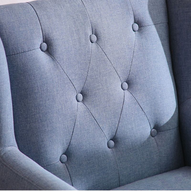 29.5"Wide Velvet/Cotton Blend Arm Chair with Basic Four Leg and Tufted Back