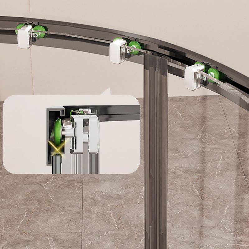 Framed Clear Shower Doors Double Sliding Tempered Shower Bath Door