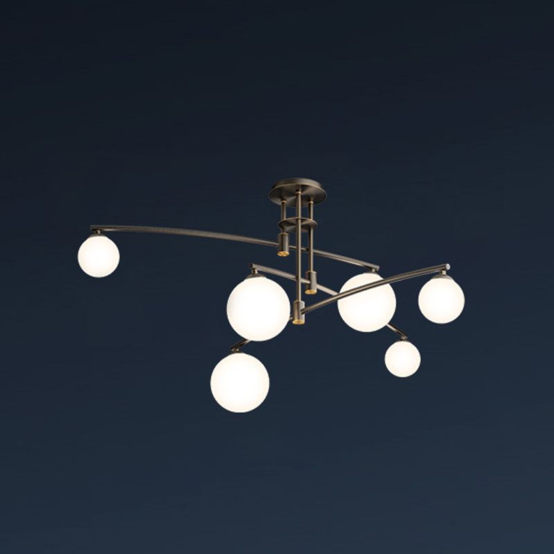 Sphère contemporaine luminaire luminaire de verre à chasse des lumières pour le salon