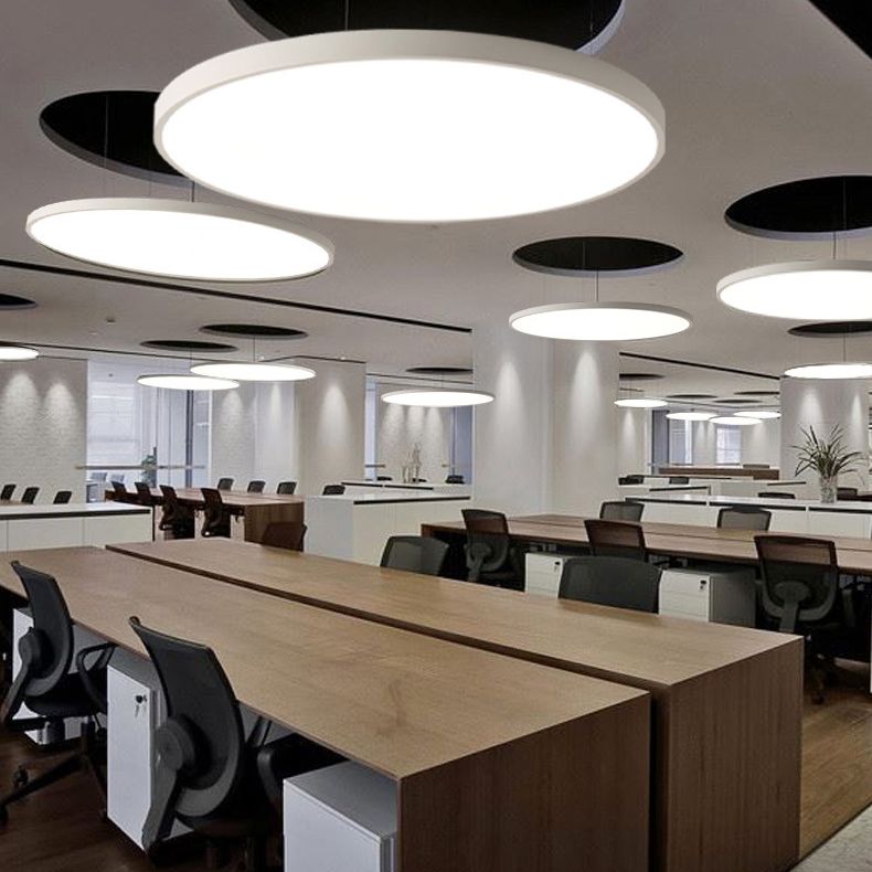 Modern Circular Ceiling Mount Light Fixture Metal Flush Mount Ceiling Lighting Fixture for Office