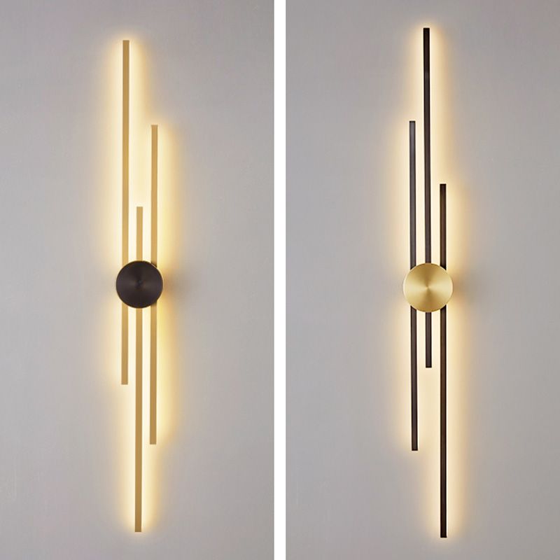 Moderne geometrische Wandleuchte mit mehrköpfiger Wohnzimmerwandhalterung mit Metallschatten