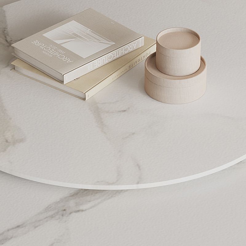 Modern Pure White Stone Dining Set Stone 1/4/5/7 Pieces Dining Furniture for Home