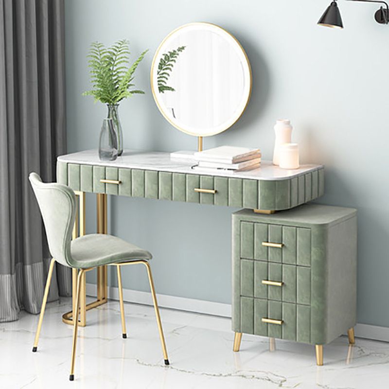 Modern Vanity Dressing Table Slate Top Vanity Makeup Table Set