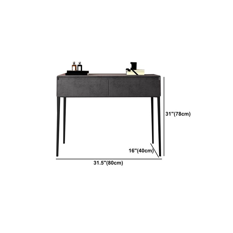 Contemporary Solid Wood Vanity Makeup Table Set 2-Drawer Vanity Dressing Table
