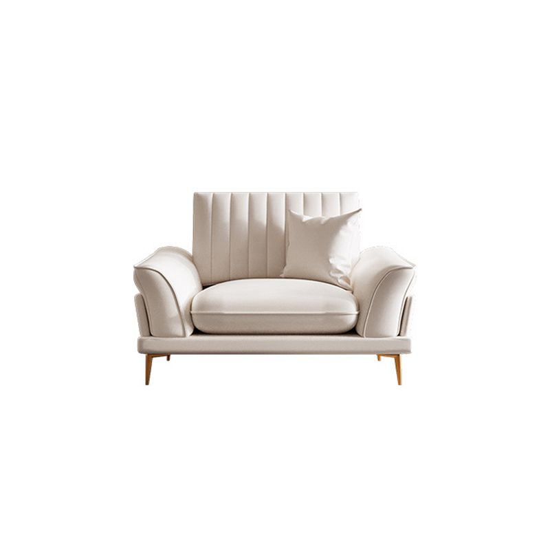 Faux Leather Sofa 35.43" D x 36.22" H Flared Arm Sofa for Living Room